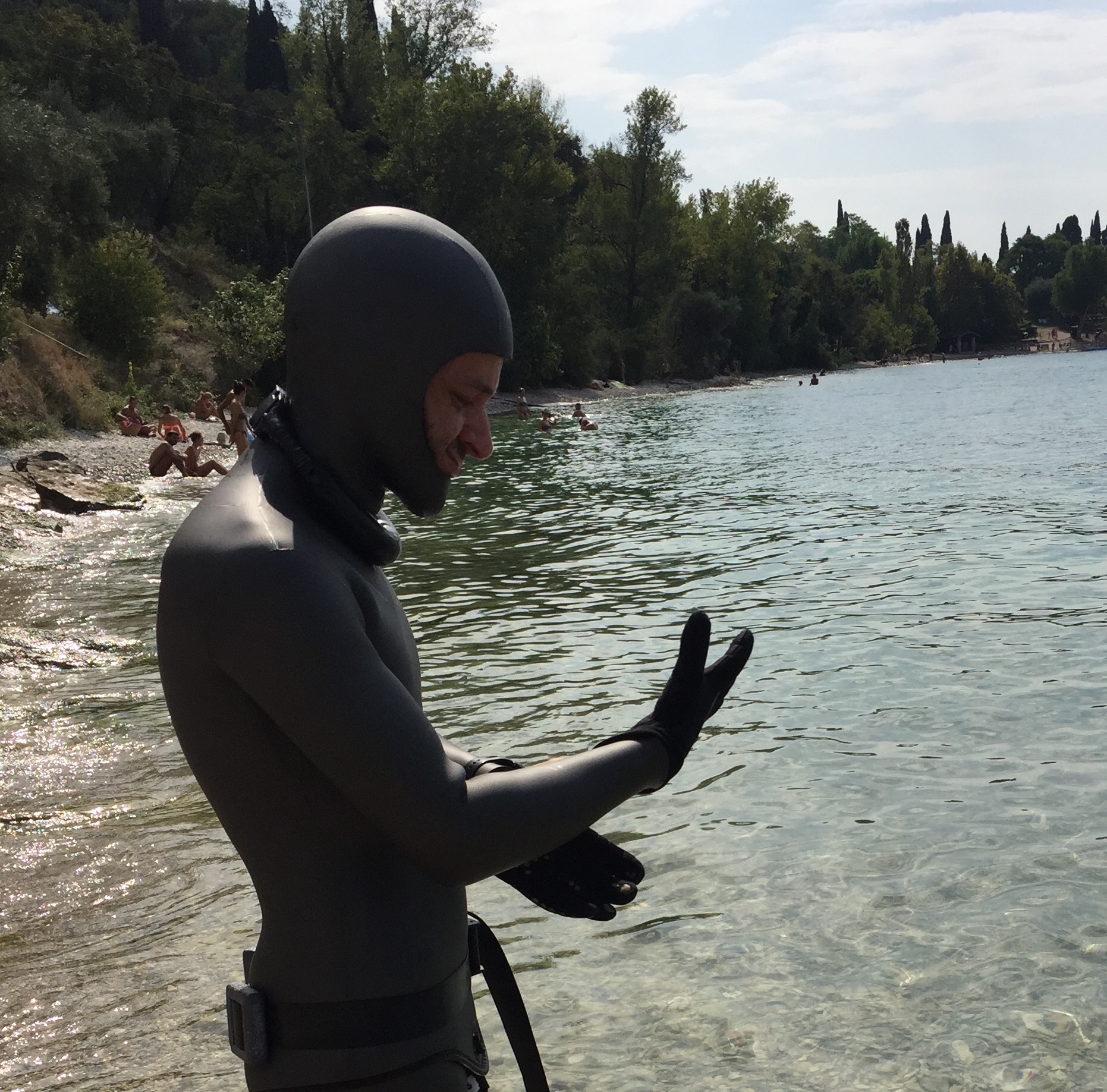 Moving Limits freediving session in Como Lake
